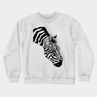 Black and White Zebra Crewneck Sweatshirt